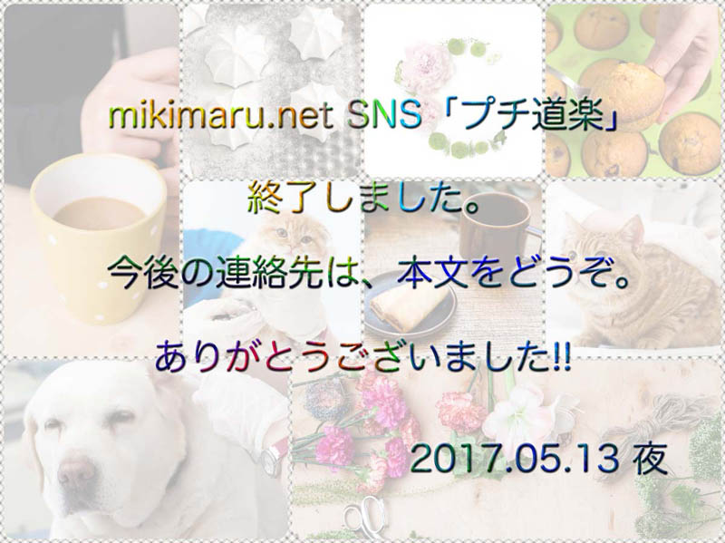 プチ道楽終了のご挨拶